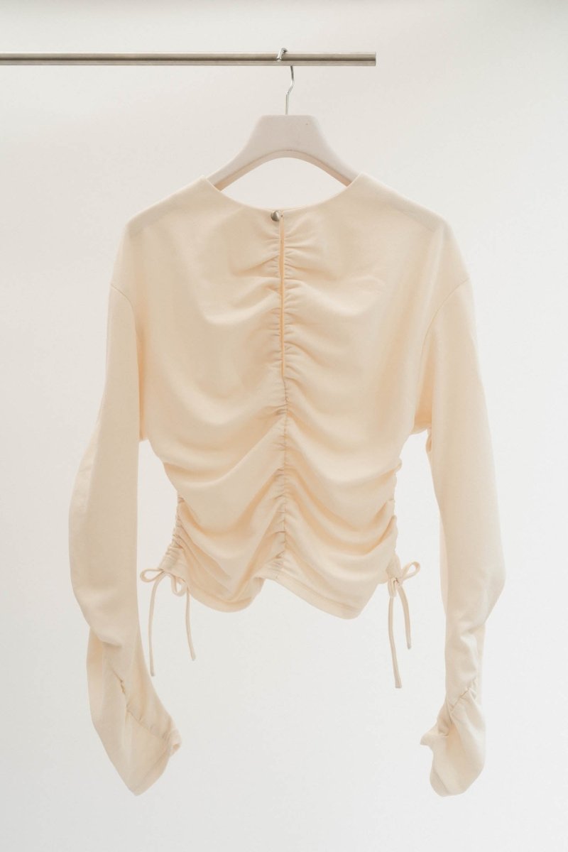 2way shirring blouse/2color - KNUTH MARF