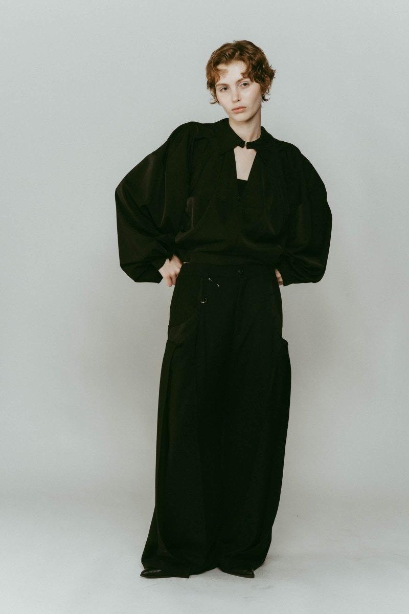 【Knuth Marf】 lace up bare tunic/black lace up bare tunic/black | KNUTH MARF