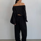 4way design blouse/black - KNUTH MARF