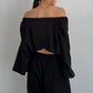 4way design blouse/black - KNUTH MARF