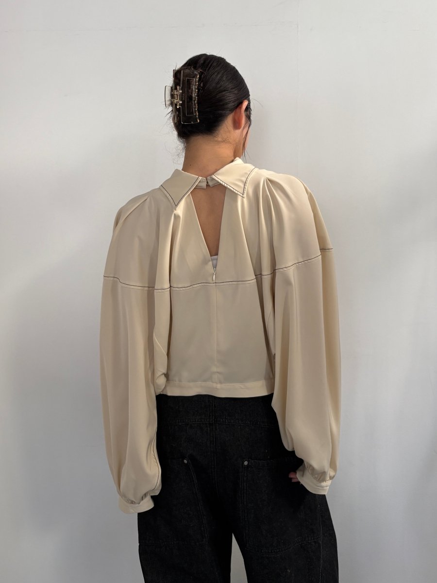 4way design blouse/ivory - KNUTH MARF
