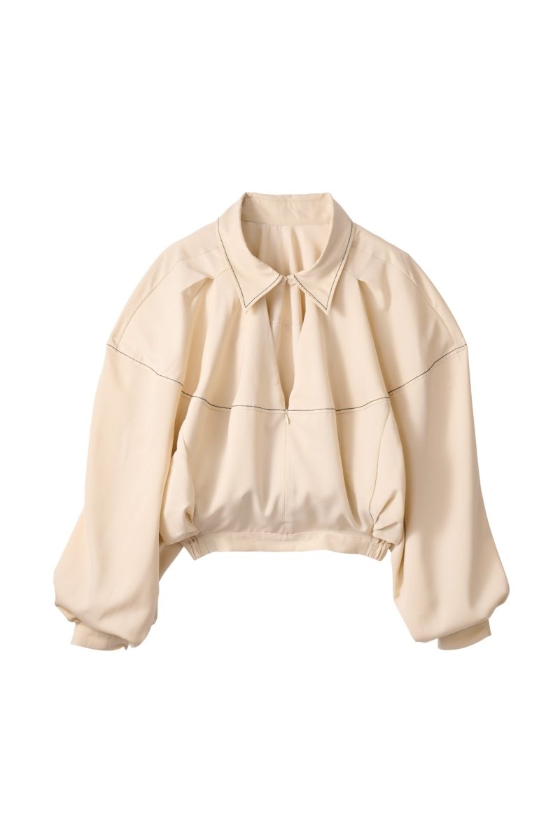 トップス Knuth Marf puff sleeves docking tops puff sleeves docking tops/gray,brown | KNUTH MARF