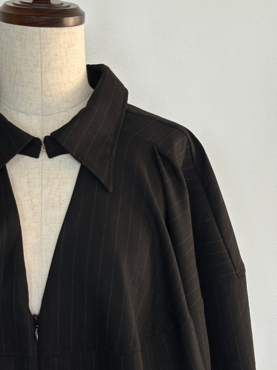 4way design blouse/stripeblack - KNUTH MARF