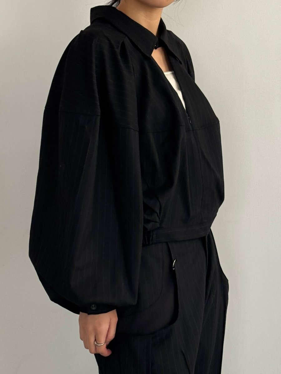 4way design blouse/stripeblack - KNUTH MARF