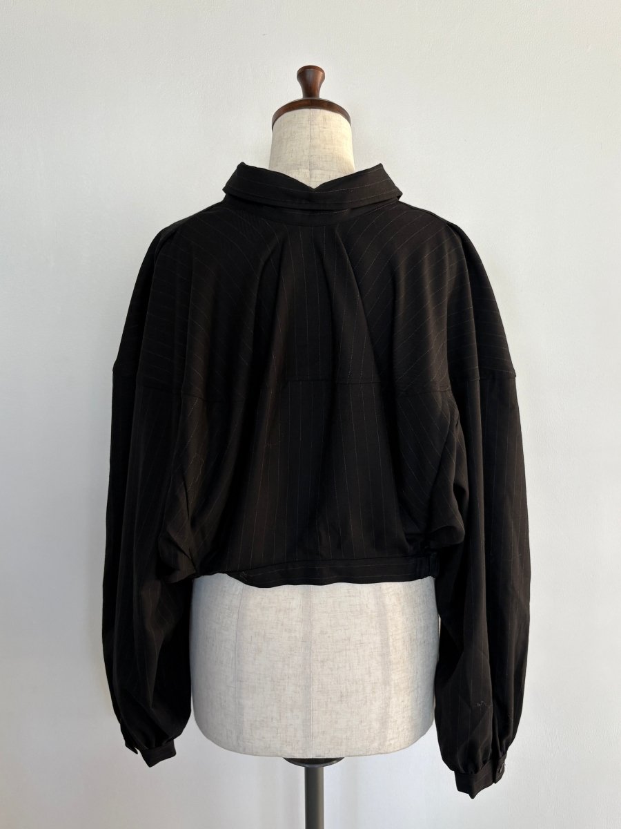 4way design blouse/stripeblack - KNUTH MARF