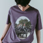 rhinestone graphic tee(unisex)/purple