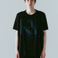 tuck detail oversized tee(unisex)/black
