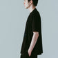 tuck detail oversized tee(unisex)/black