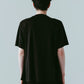 tuck detail oversized tee(unisex)/black