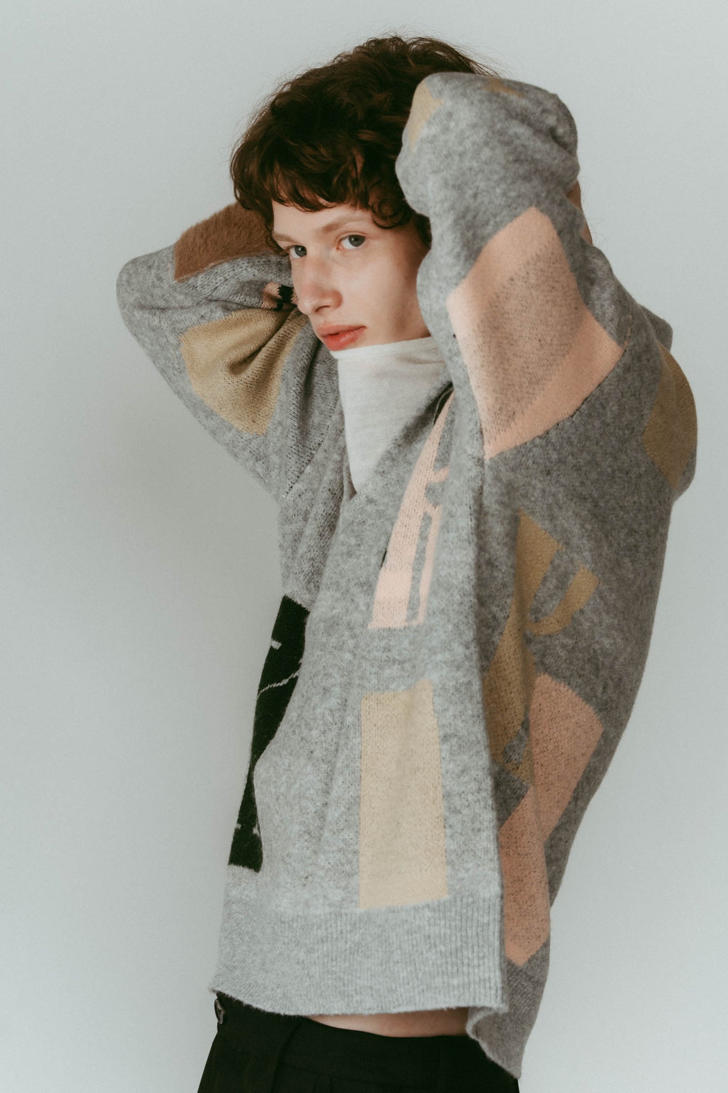 K design knit pullover(unisex/gray