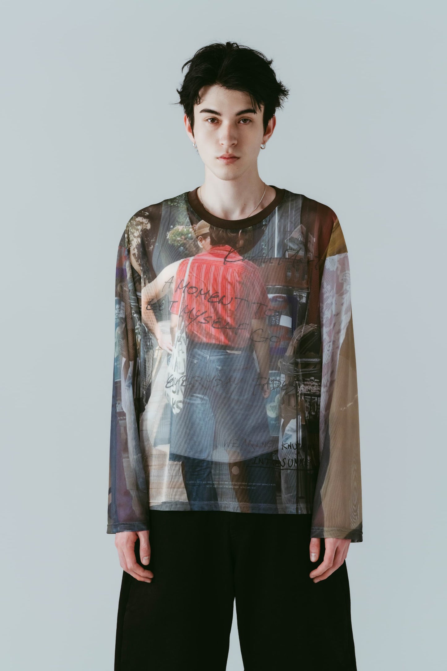 oji sheer long-sleeve tee(unisex)/oji