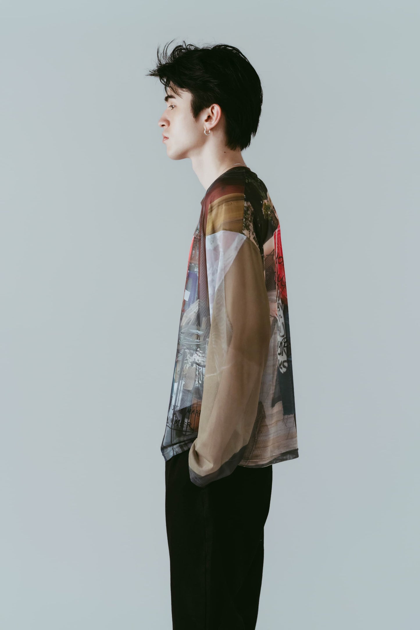 oji sheer long-sleeve tee(unisex)/oji