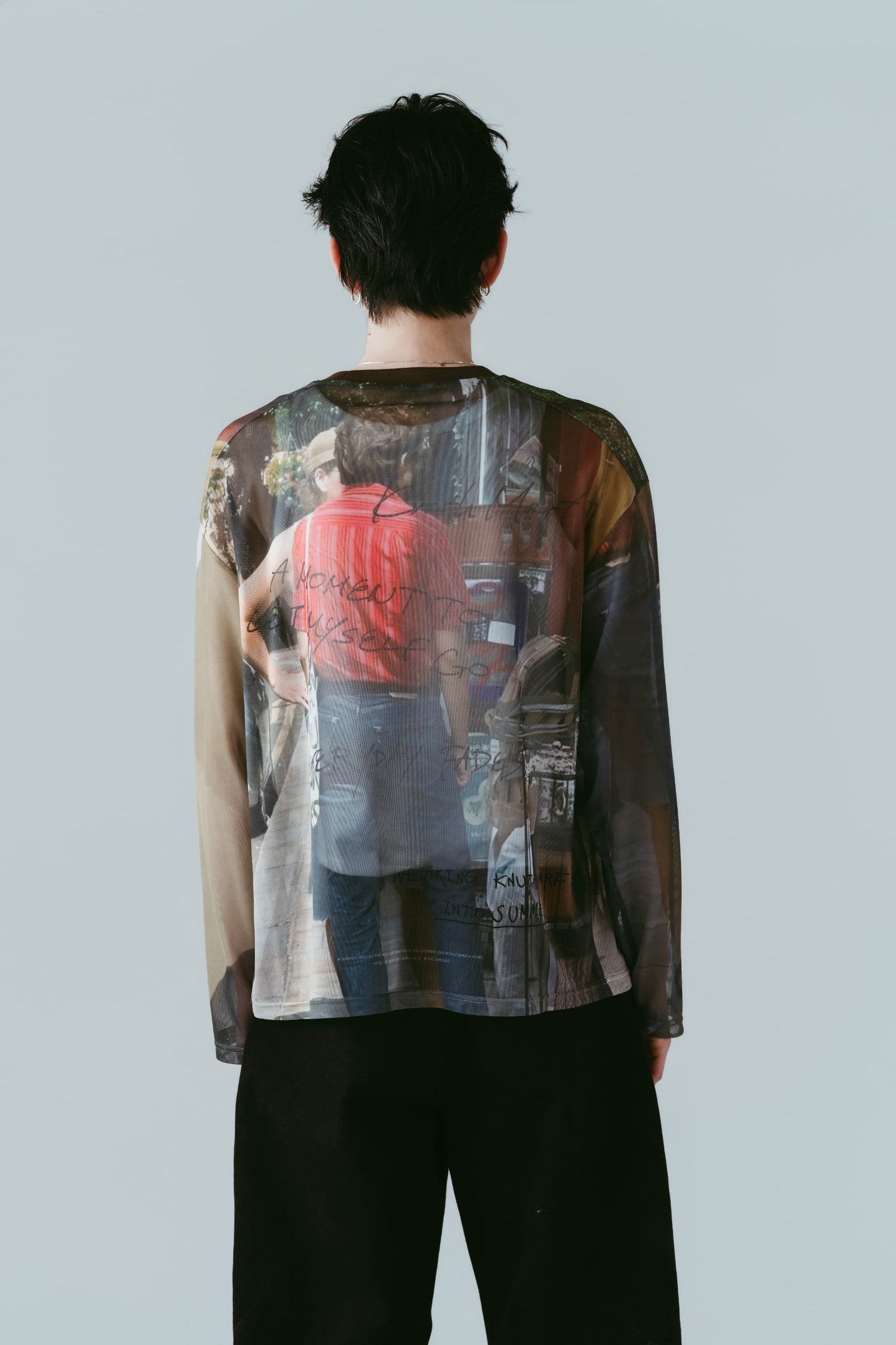 oji sheer long-sleeve tee(unisex)/oji
