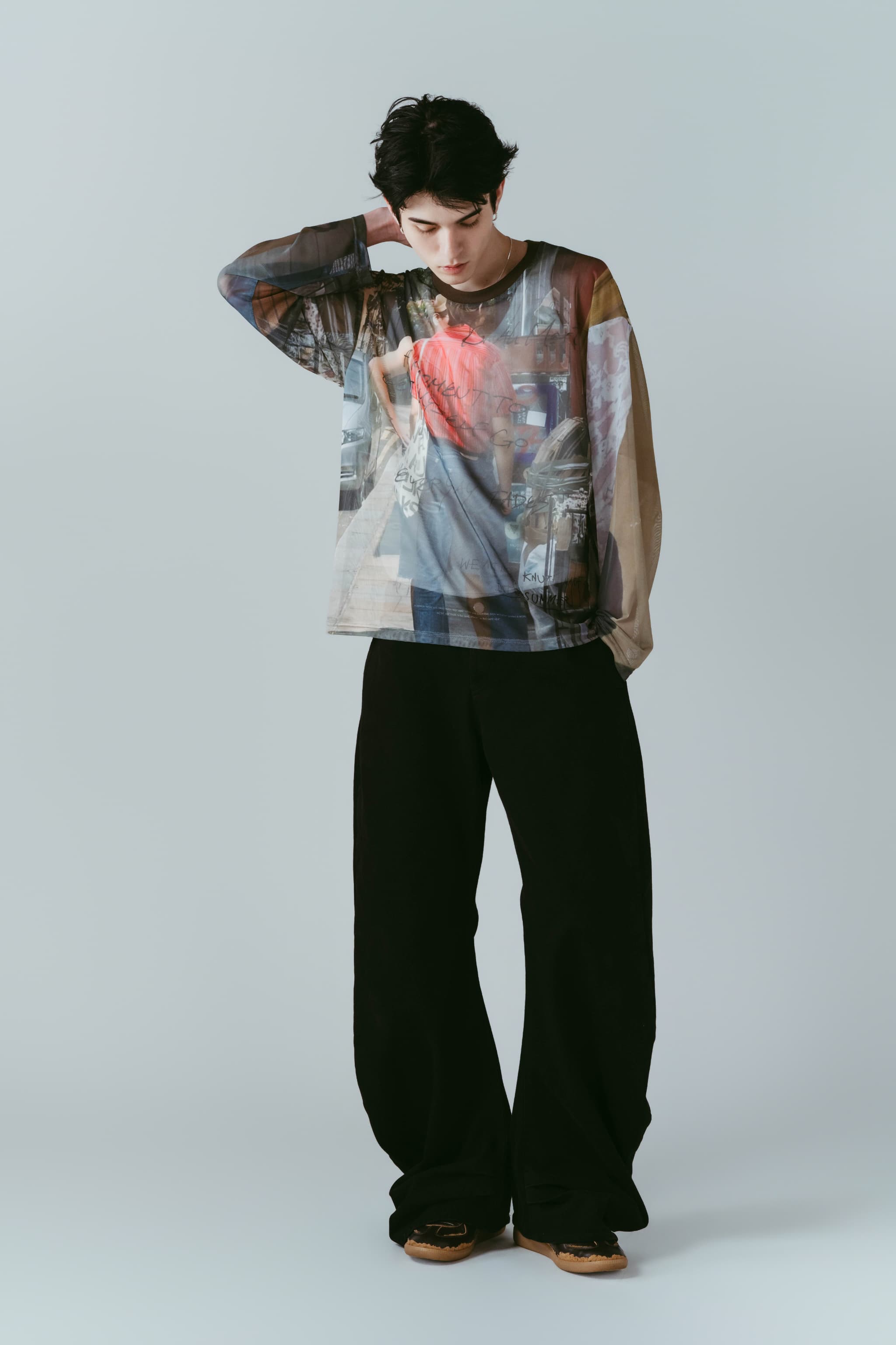 oji sheer long-sleeve tee(unisex)/oji | KNUTH MARF