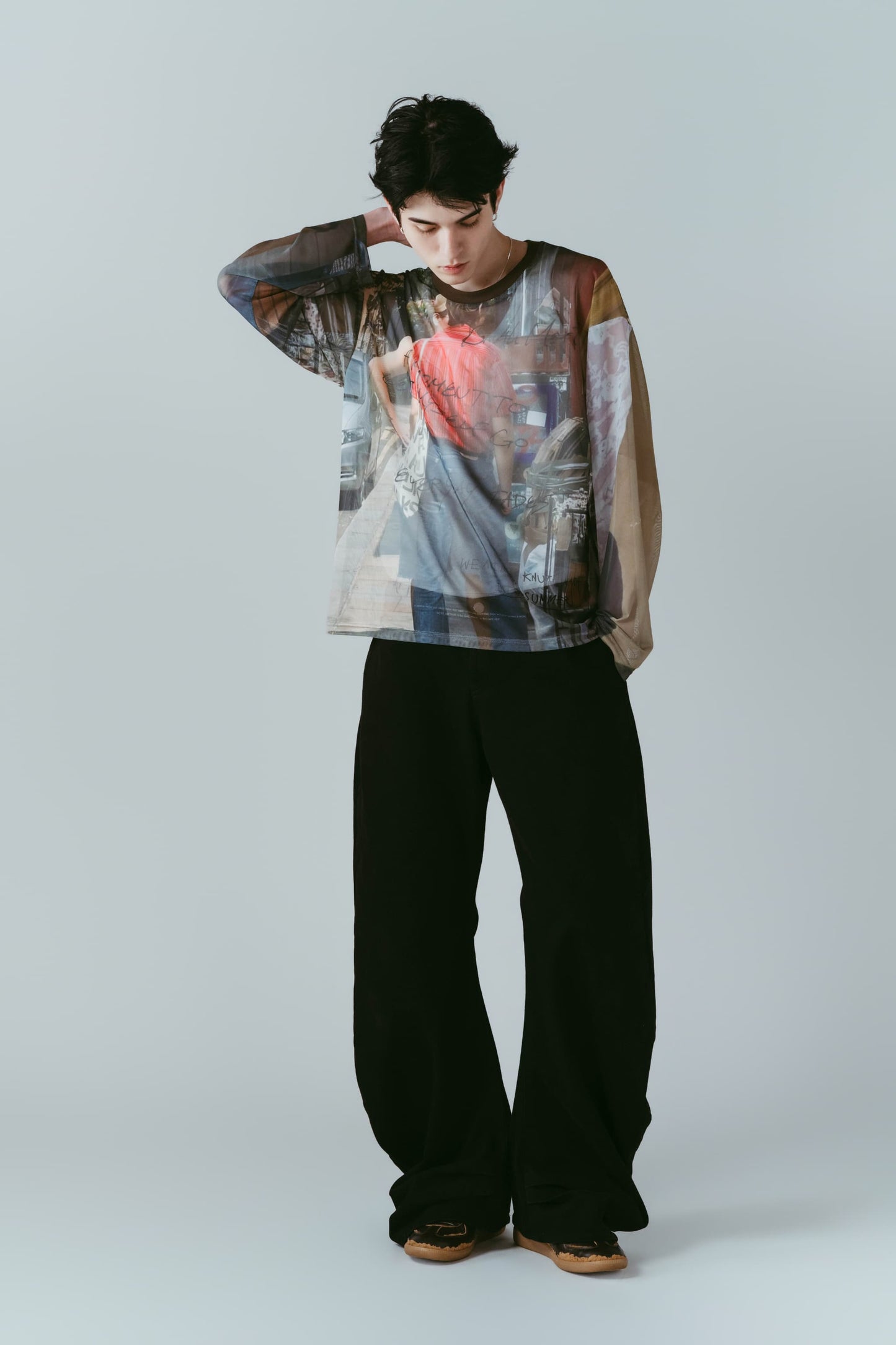 oji sheer long-sleeve tee(unisex)/oji