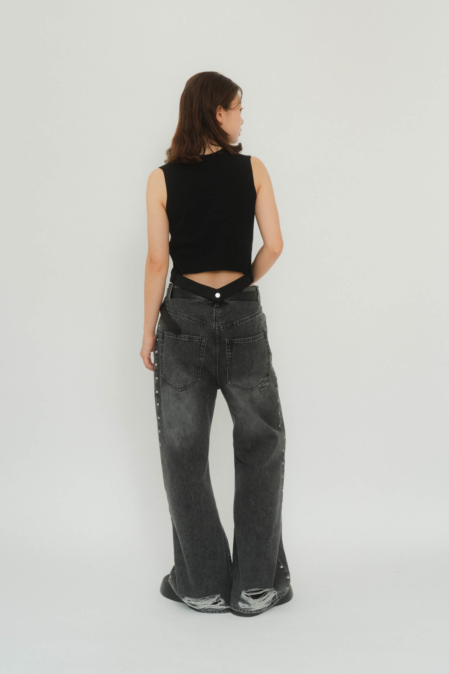 side line studs denim(unisex) | KNUTH MARF