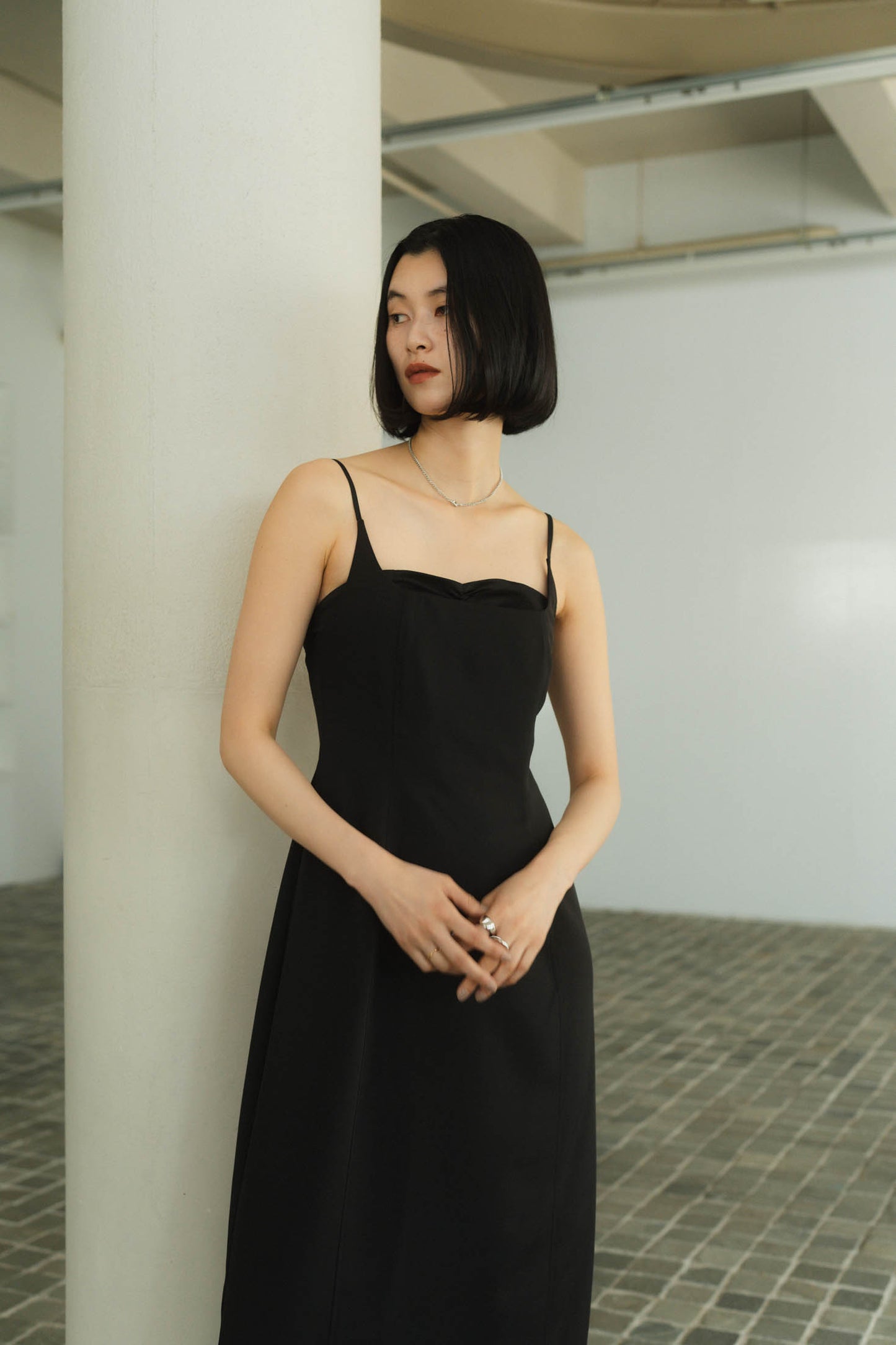 square neck one piece/2color