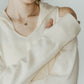slim hooded knit/white