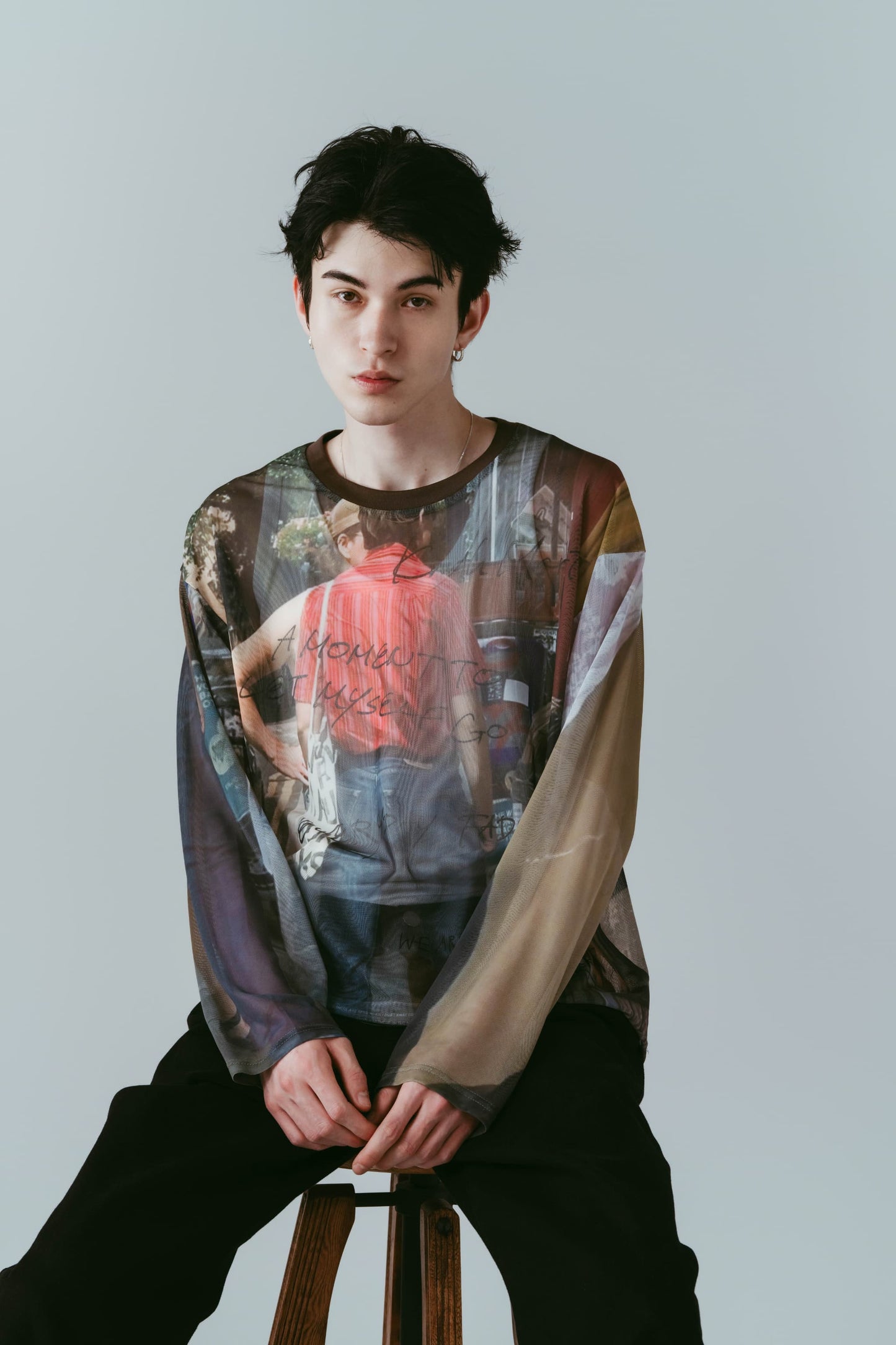 oji sheer long-sleeve tee(unisex)/oji