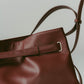 belted leather big bag/2color