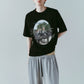 rhinestone graphic tee(unisex)/black