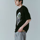 rhinestone graphic tee(unisex)/black