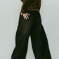 shirt wrap denim pants/black