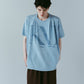 tuck detail oversized tee(unisex)/blue