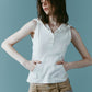 snap-button hoodie/white