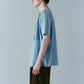 tuck detail oversized tee(unisex)/blue