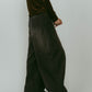 shirt wrap denim pants/black