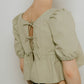 2way puff sleeve logo blouse/3color