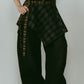 shirt wrap denim pants/black