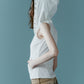 snap-button hoodie/white