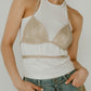 wrap leather bustier/2color