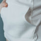 snap-button hoodie/white