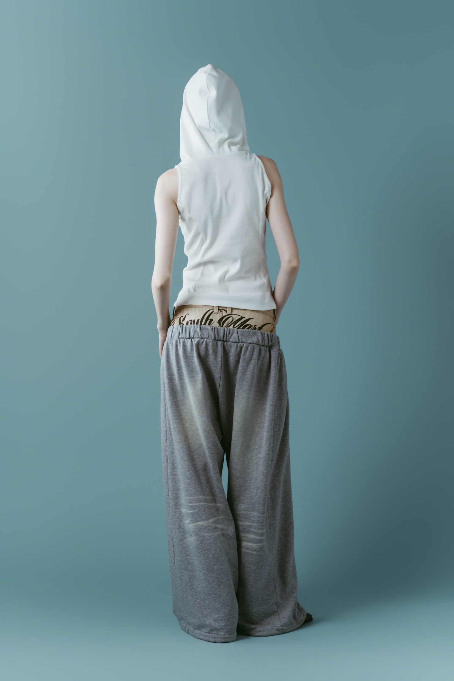 double-layer sweatpants(unisex)/gray