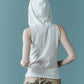 snap-button hoodie/white