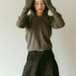 slim hooded knit/gray