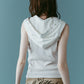 snap-button hoodie/white