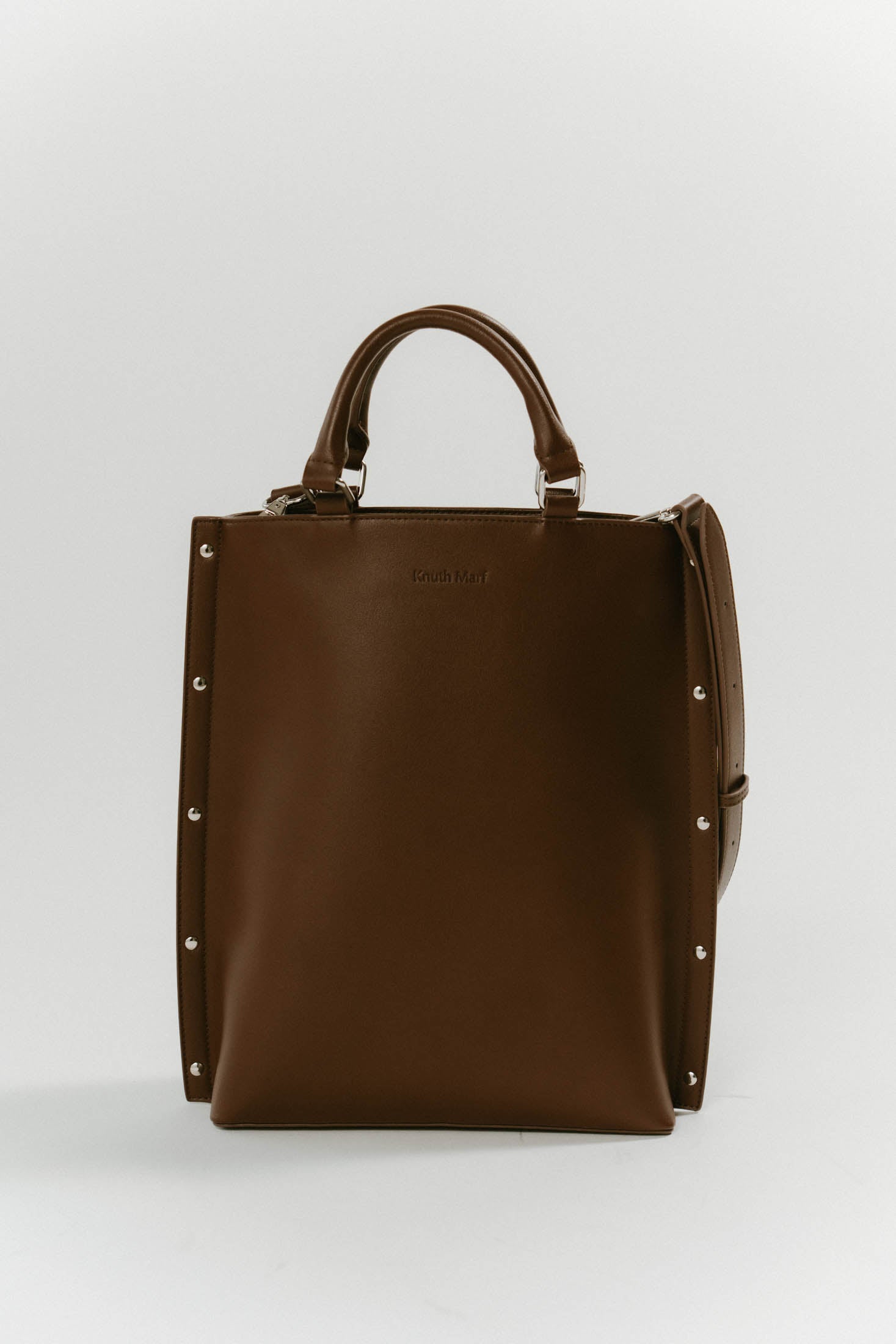 side studs leather bag/2color