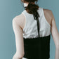 knit halter bustier/navy