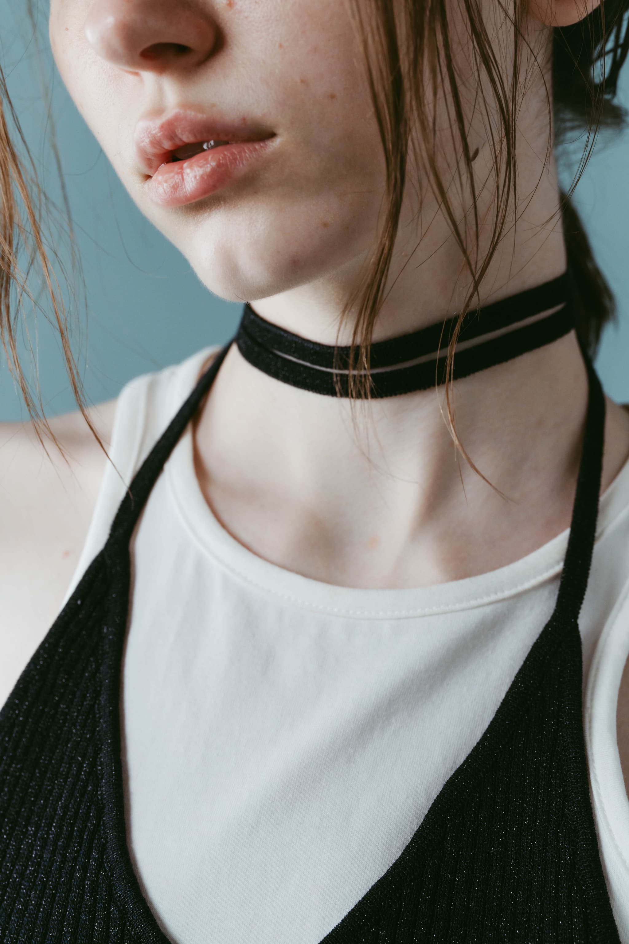 knit halter bustier/navy | KNUTH MARF