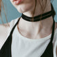 knit halter bustier/navy