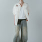 embroidered shirt(unisex)/ivory