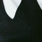 knit halter bustier/navy