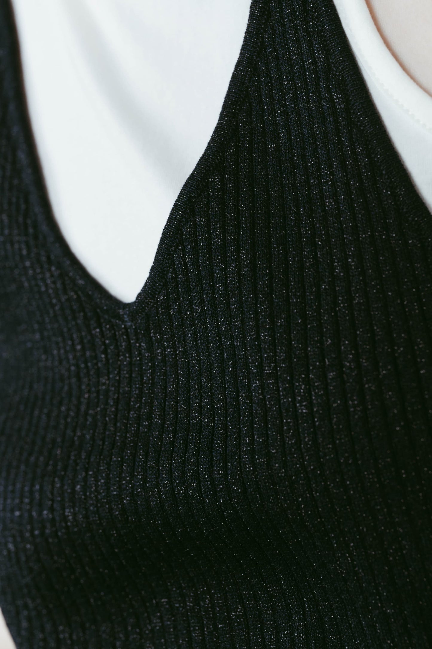 knit halter bustier/navy