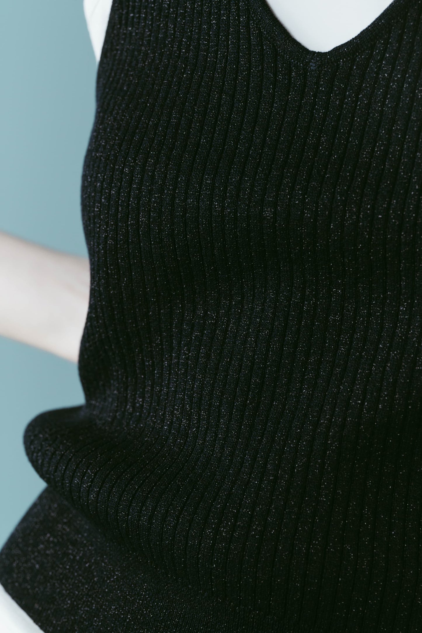 knit halter bustier/navy