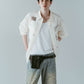 embroidered shirt(unisex)/ivory