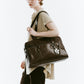 school style leather bag/2color